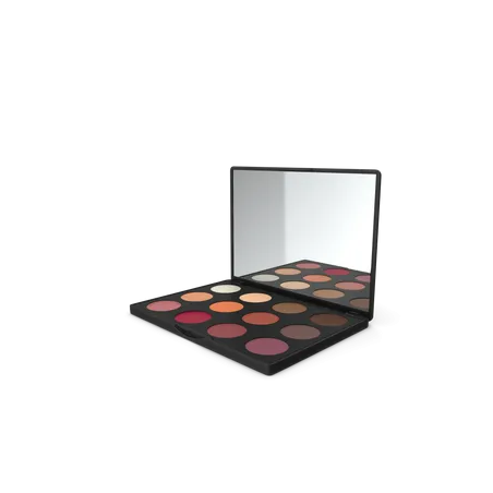 Palette de fards à paupières avec miroir