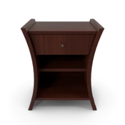 Table de chevet en merisier d'Afrique