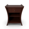 Table de chevet en merisier d'Afrique
