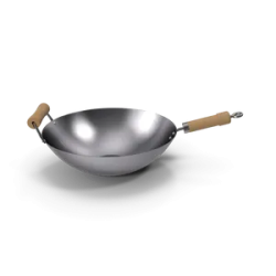 Wok en acier carbone