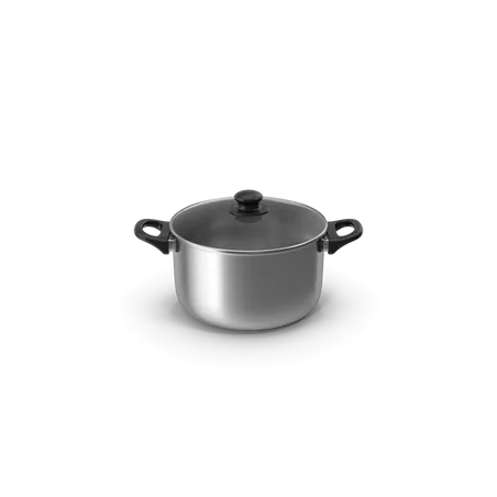 Silver Pot With Glass Cap
