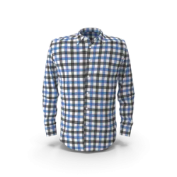 Chemise à carreaux bleu et noir