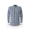 Chemise à carreaux bleu et noir