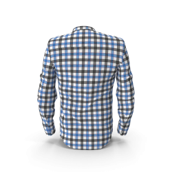 Chemise à carreaux bleu et noir