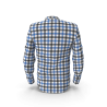 Chemise à carreaux bleu et noir