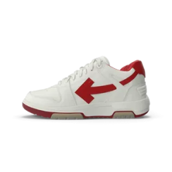 Baskets de sport blanc cassé et rouge