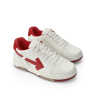 Baskets de sport blanc cassé et rouge