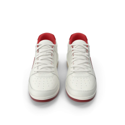 Baskets de sport blanc cassé et rouge