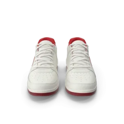 Baskets de sport blanc cassé rouge