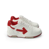 Baskets de sport blanc cassé rouge