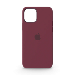 Coque silicone iPhone 12 MagSafe Prune
