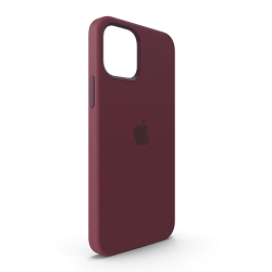 Coque silicone iPhone 12 MagSafe Prune
