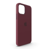 Coque silicone iPhone 12 MagSafe Prune
