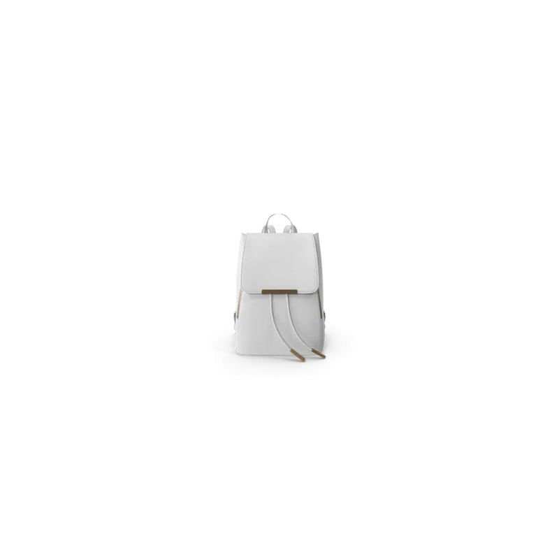 Sac à dos blanc en simili cuir