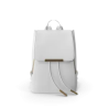 Sac à dos blanc en simili cuir