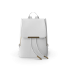 Sac à dos blanc en simili cuir