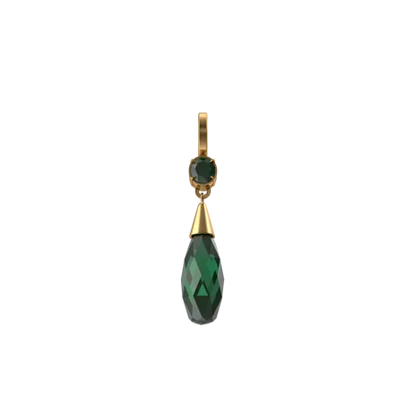 Boucles d'oreilles cristal vert