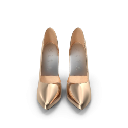 Chaussures dorées femme