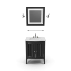 Wooden Bathroom Sink With Mirror V2